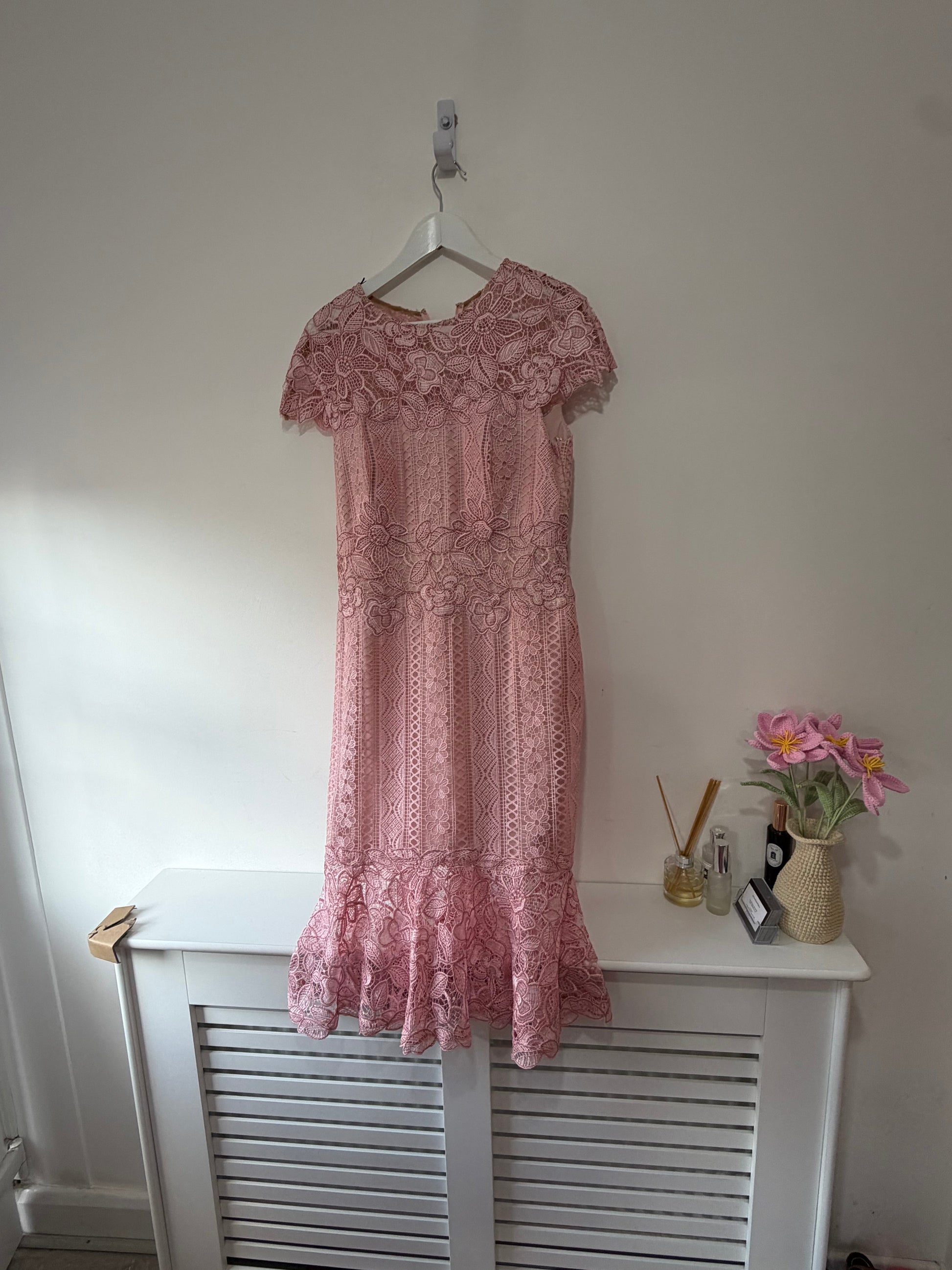 Preloved Pink Tadashi Shoji Dress, Size 10