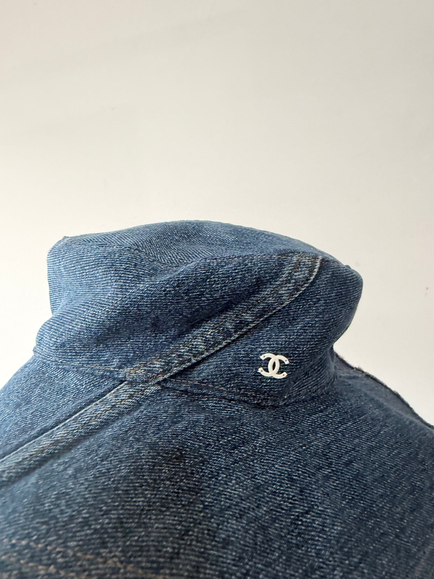 Preloved, Denim Blue Chanel Bucket Hat