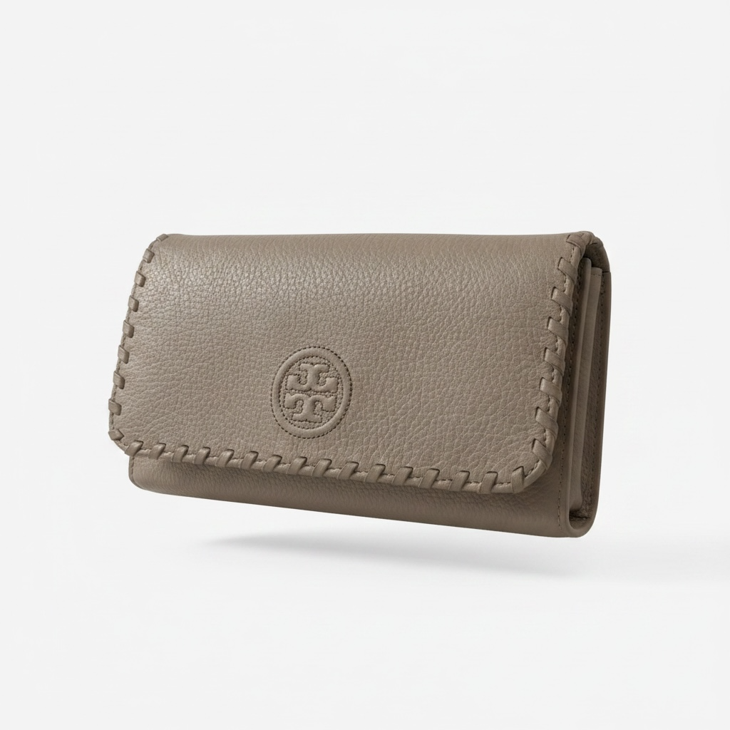Preloved Beige Monogram Tory Burch Purse