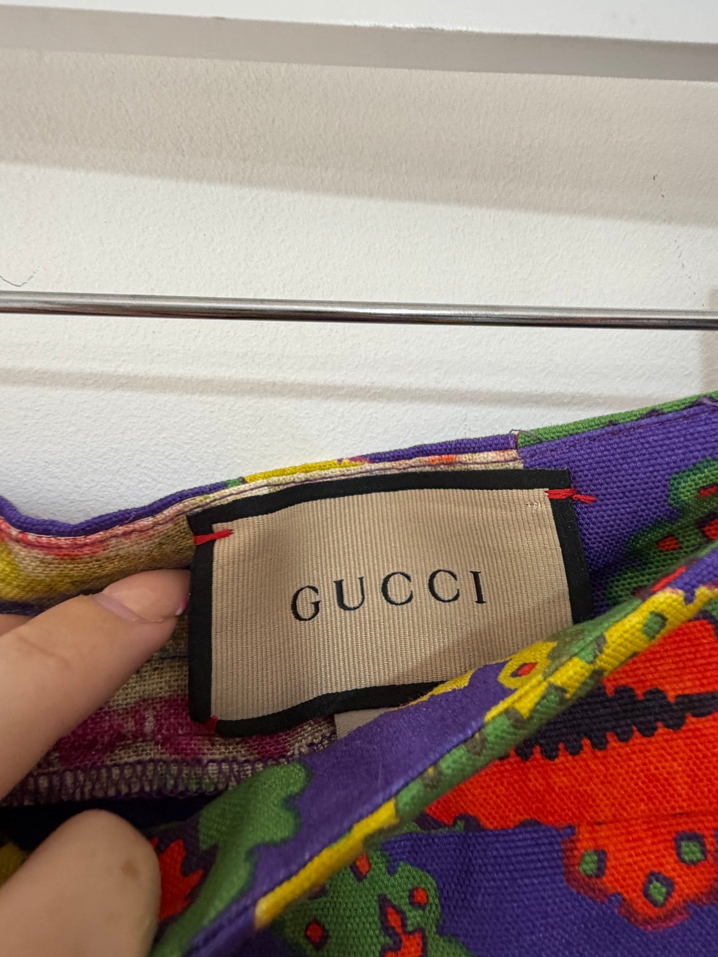 Preloved Purple Yellow Orange Green Gucci Skirt, 40