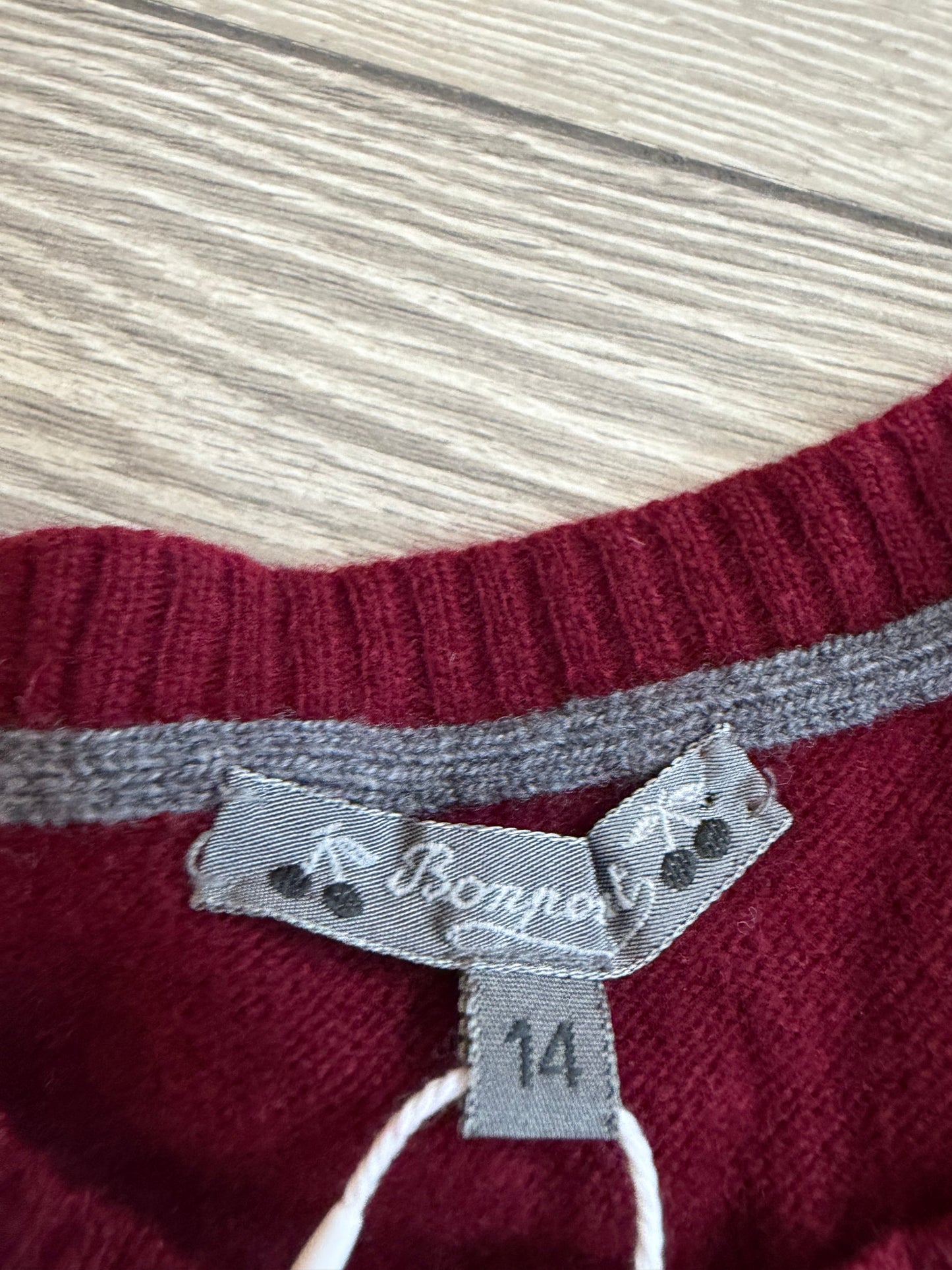 Preloved bundle of 2, blue and red Bonpoint Kids sweater, Age 14