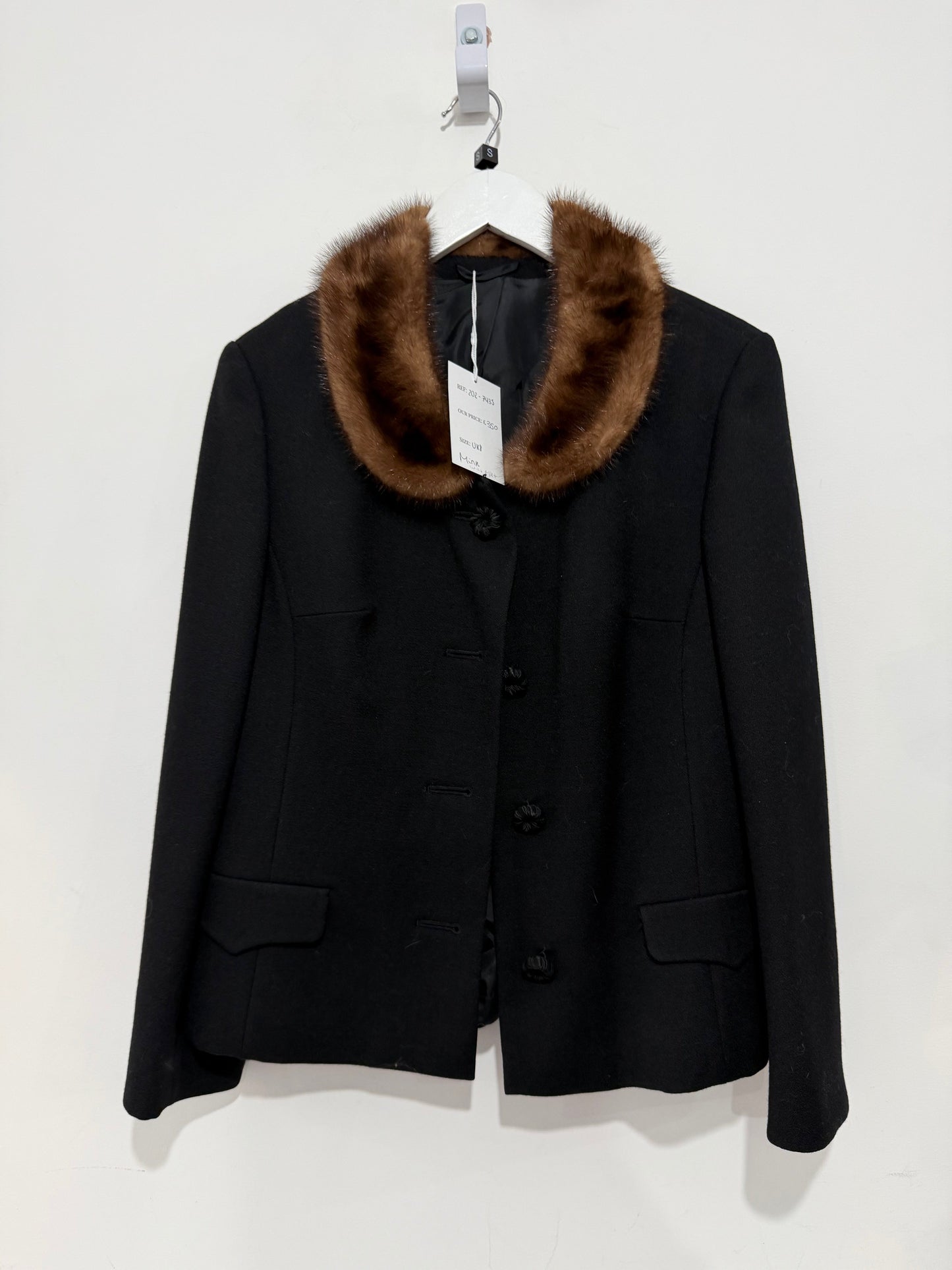 Preloved, Black Mink O.W.Plum Blazer, UK 8