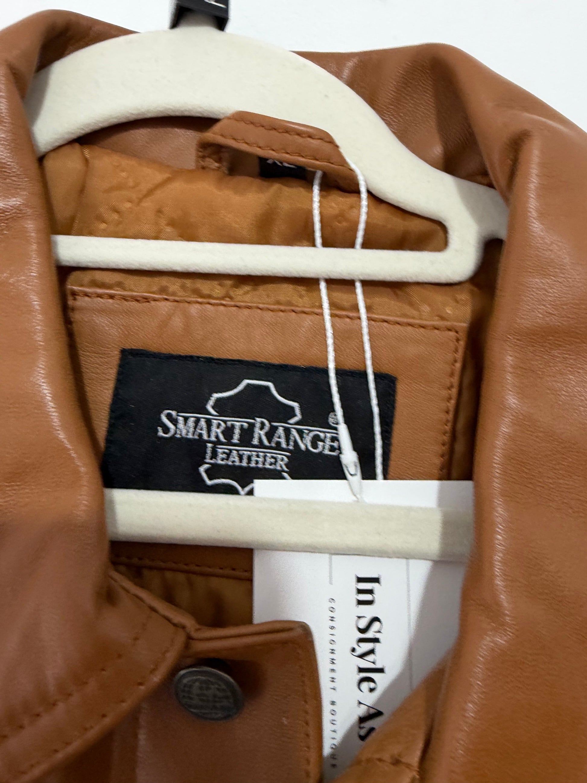 Preloved, Brown Smart Range Leather Jacket Mens, Size XL