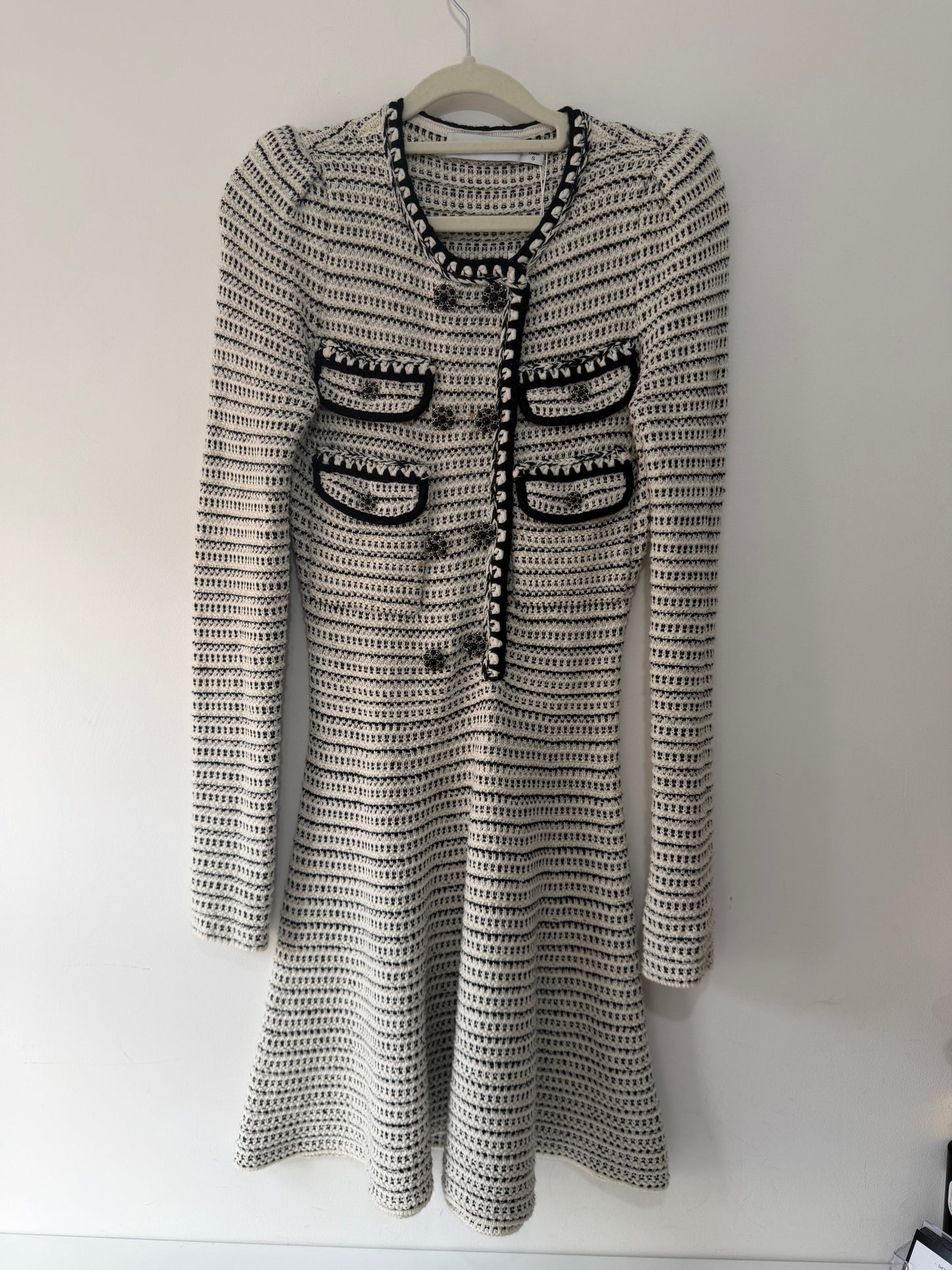 Preloved, White Self-Portrait Dress, UK 8