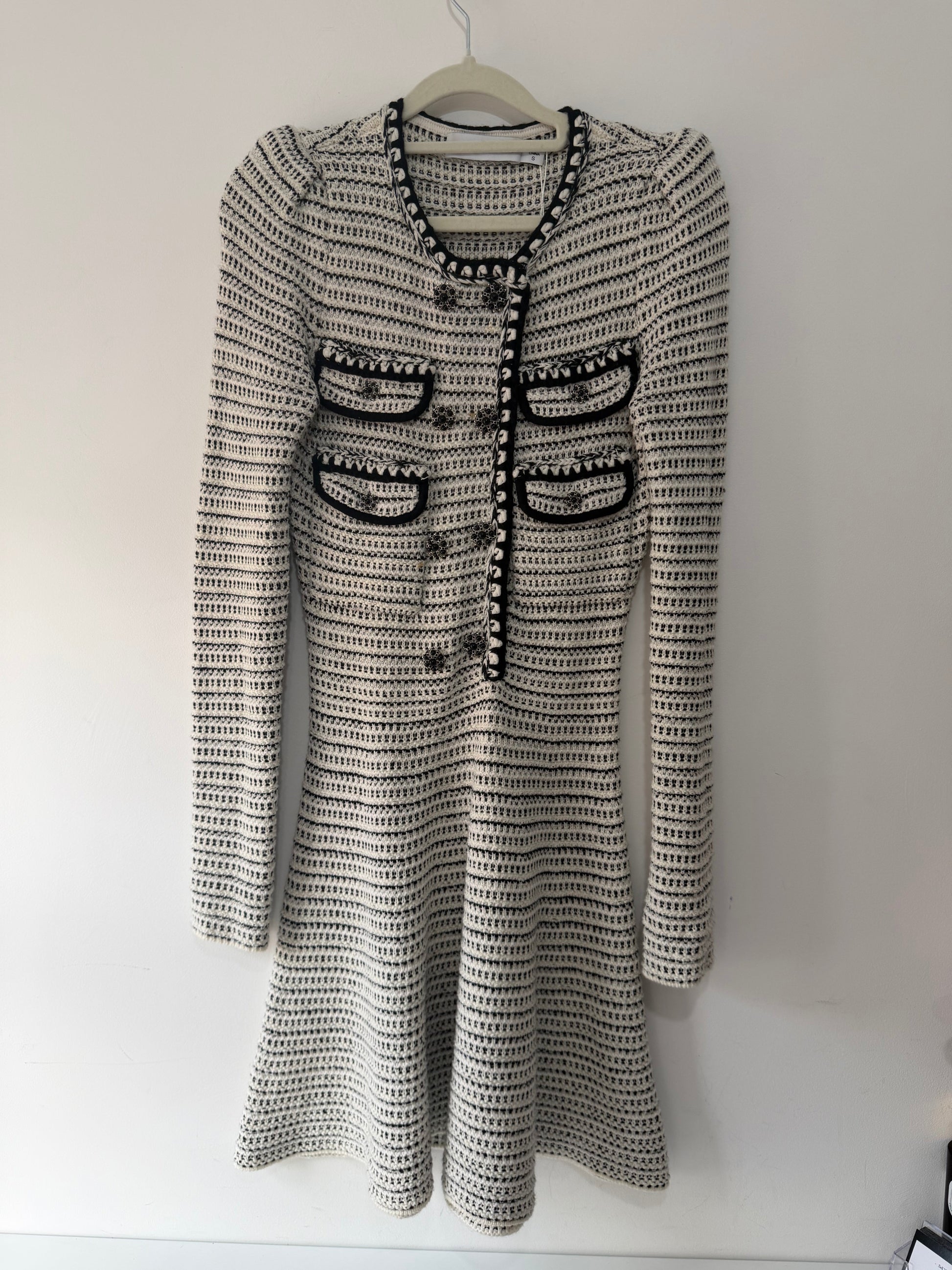 Preloved, White Self-Portrait Dress, UK 8