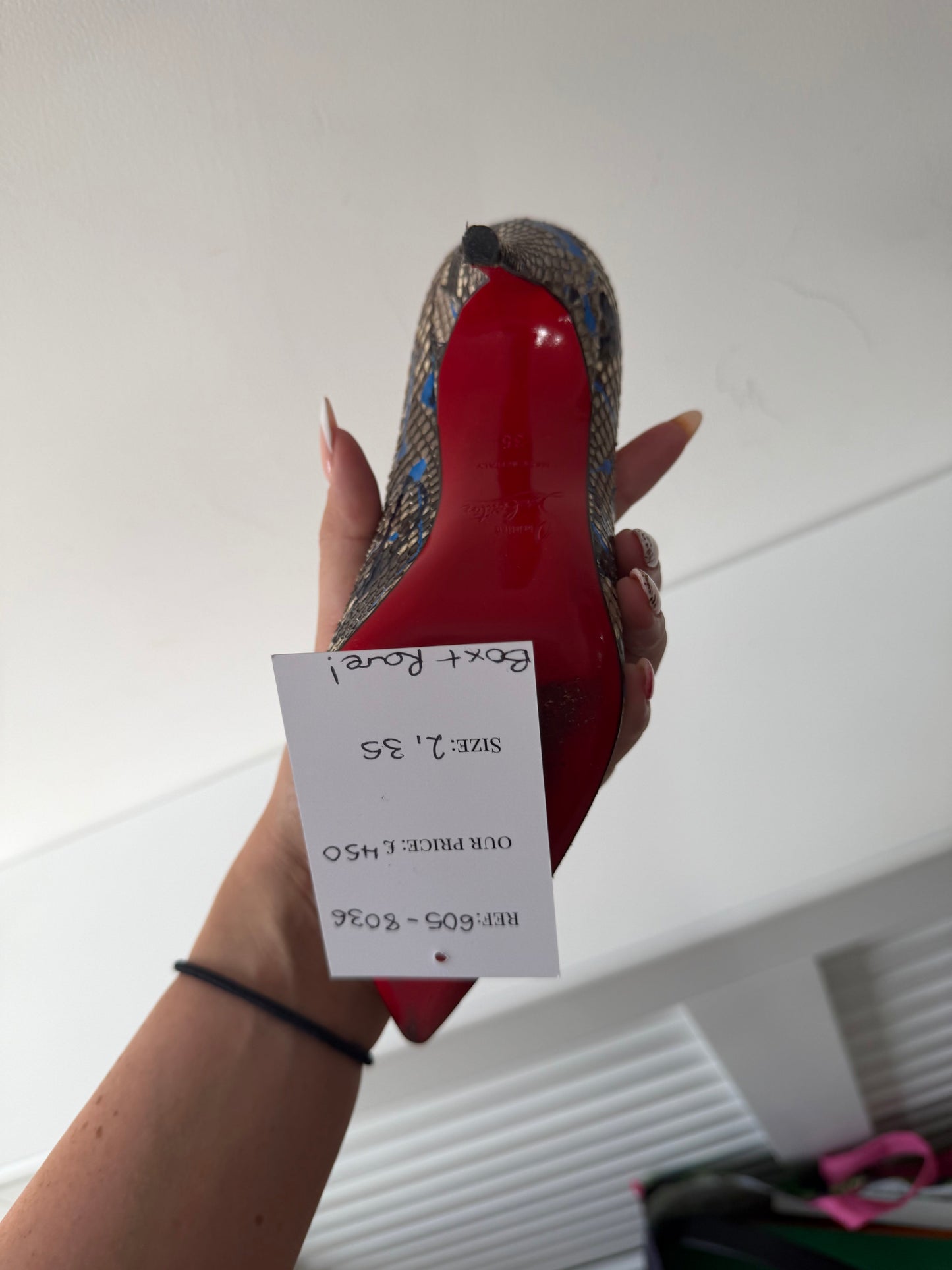 Preloved Python Christian Louboutin Heels So Kate, Size 35 (UK 2)