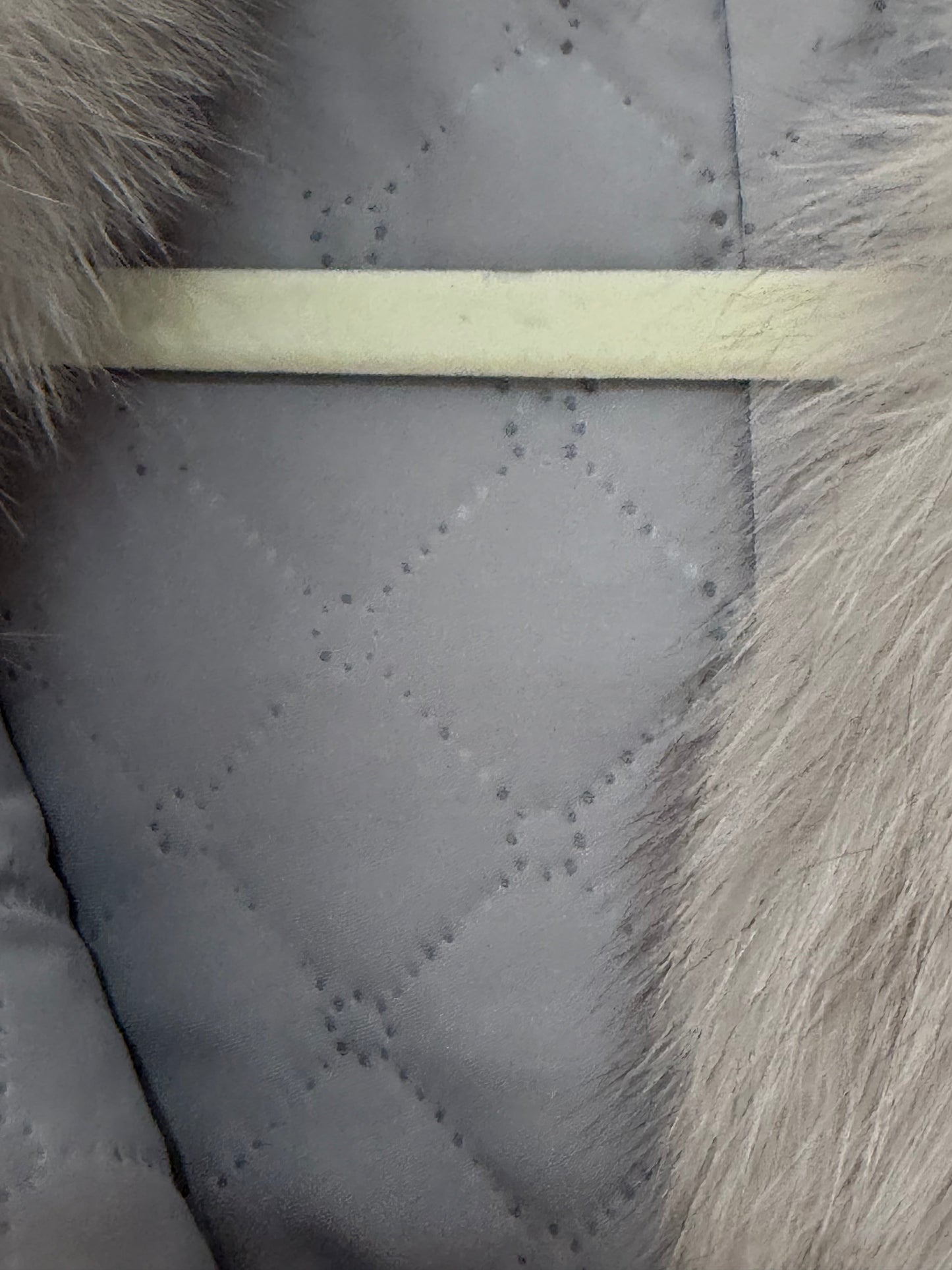 Preloved Grey Real Fur Fox Fur Coat, Size 8-10