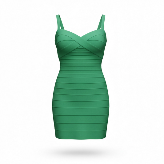 Green Herve Leger Bandage Dress, Size M (feels like S)