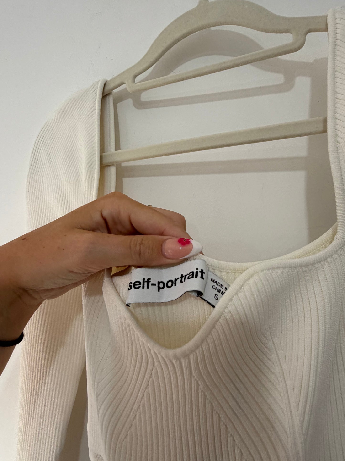Preloved, White/Black Self-Portrait Dress, UK 8