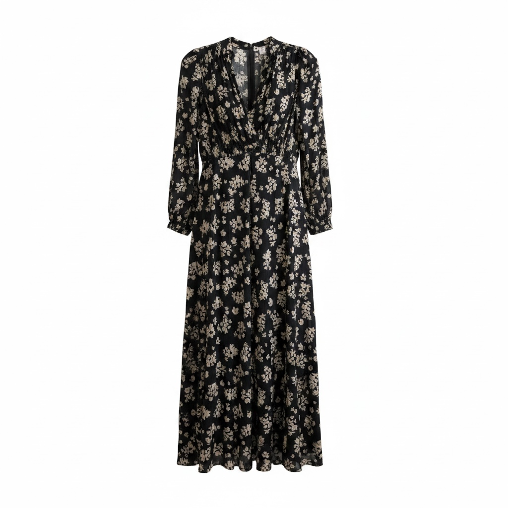 Preloved, Navy Floral Suzannah London Dress, Size 10