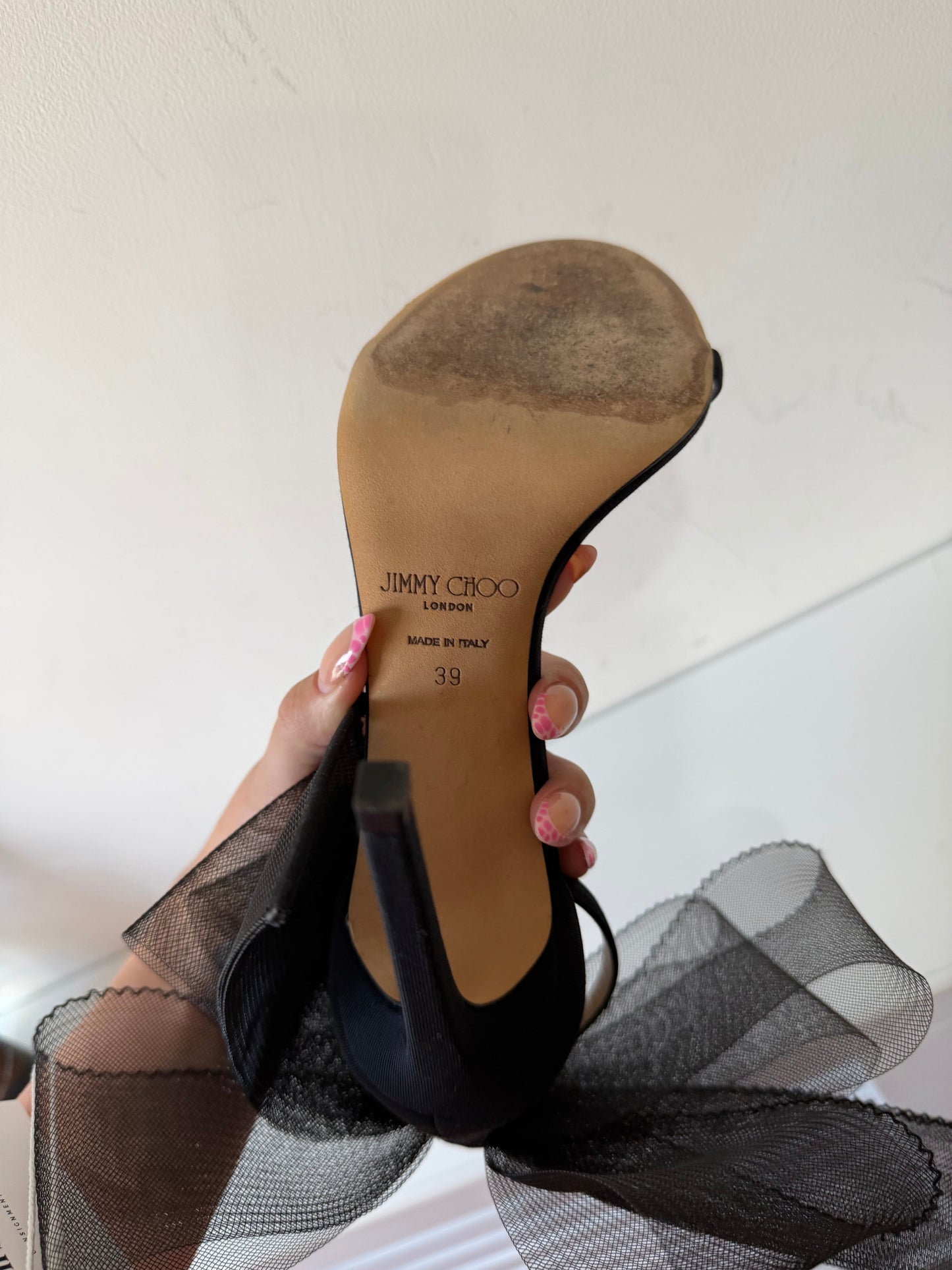 Preloved Black BOW LIMITED EDITION Jimmy Choo Heels, Size 6