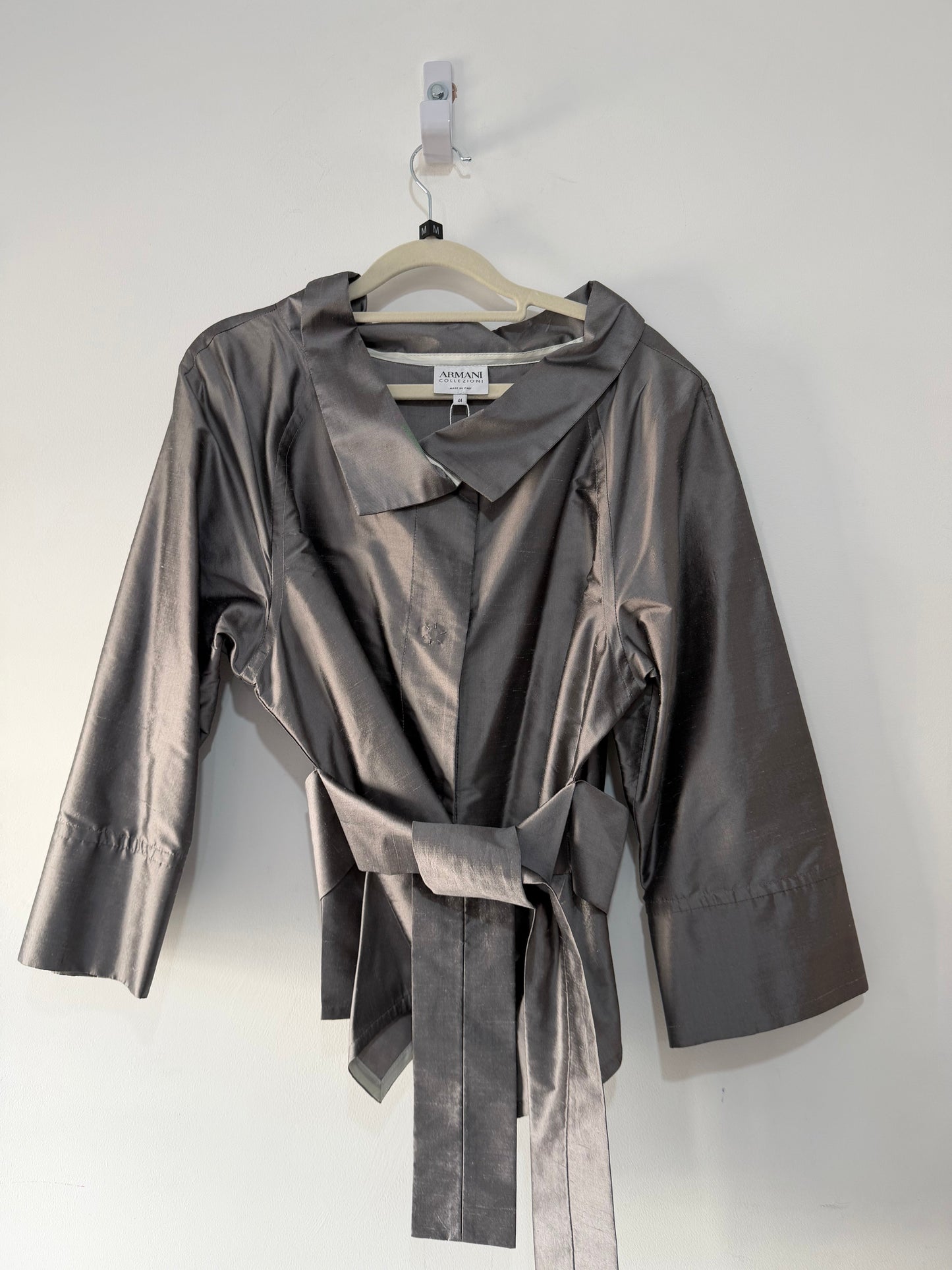Preloved Grey Armani Blazer, Size 12