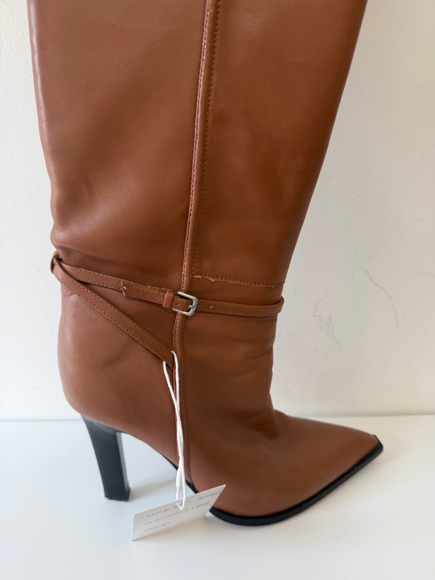 Preloved Brown Reiss Knee High Boots, Size 6 (39)