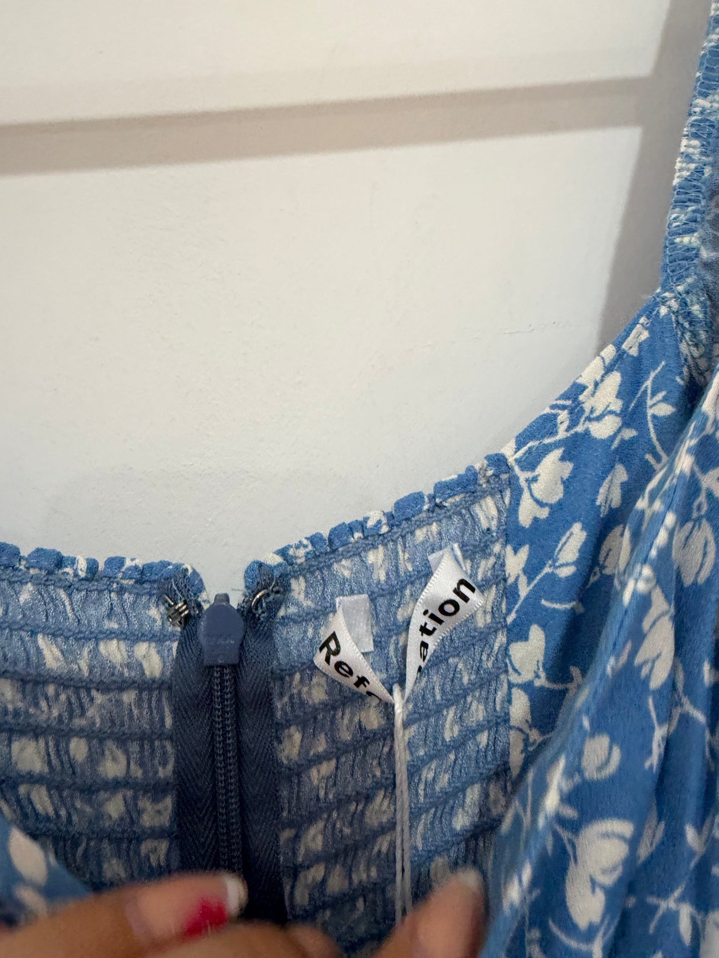 Preloved Blue Reformation Dress, Size 8 (8-10)