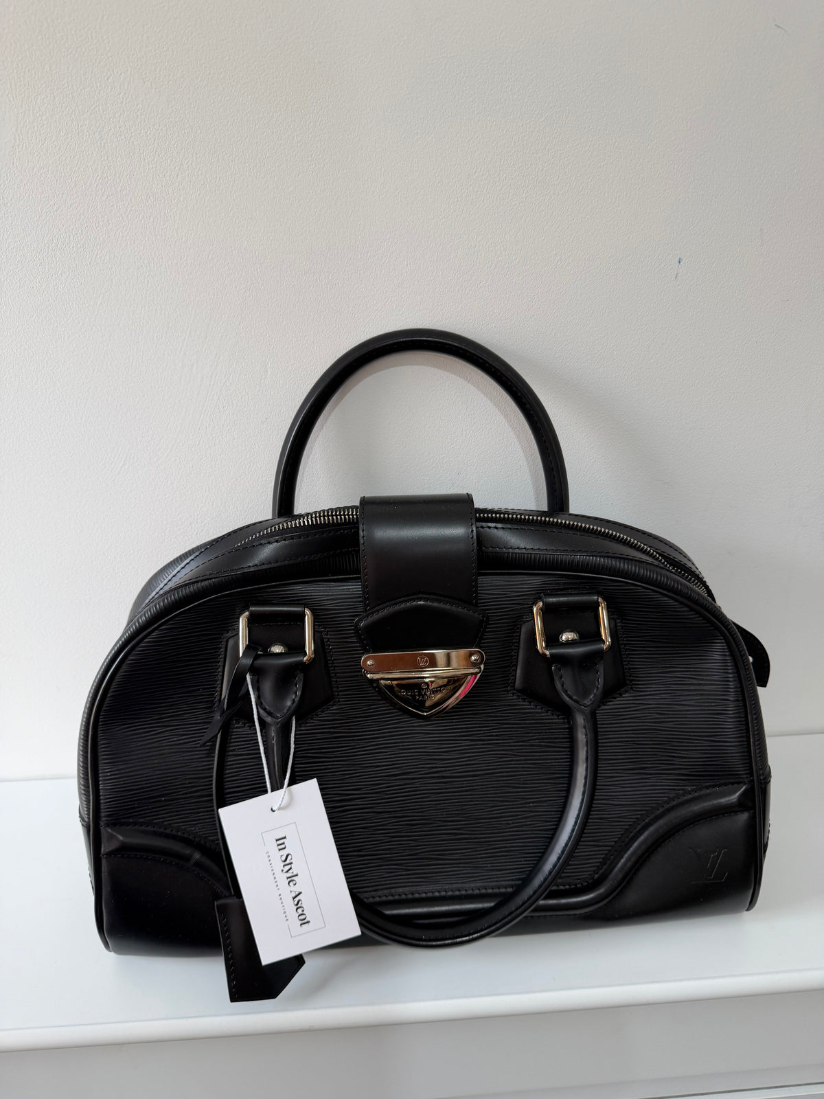 Preloved Black Epi Leather Louis Vuitton Bag