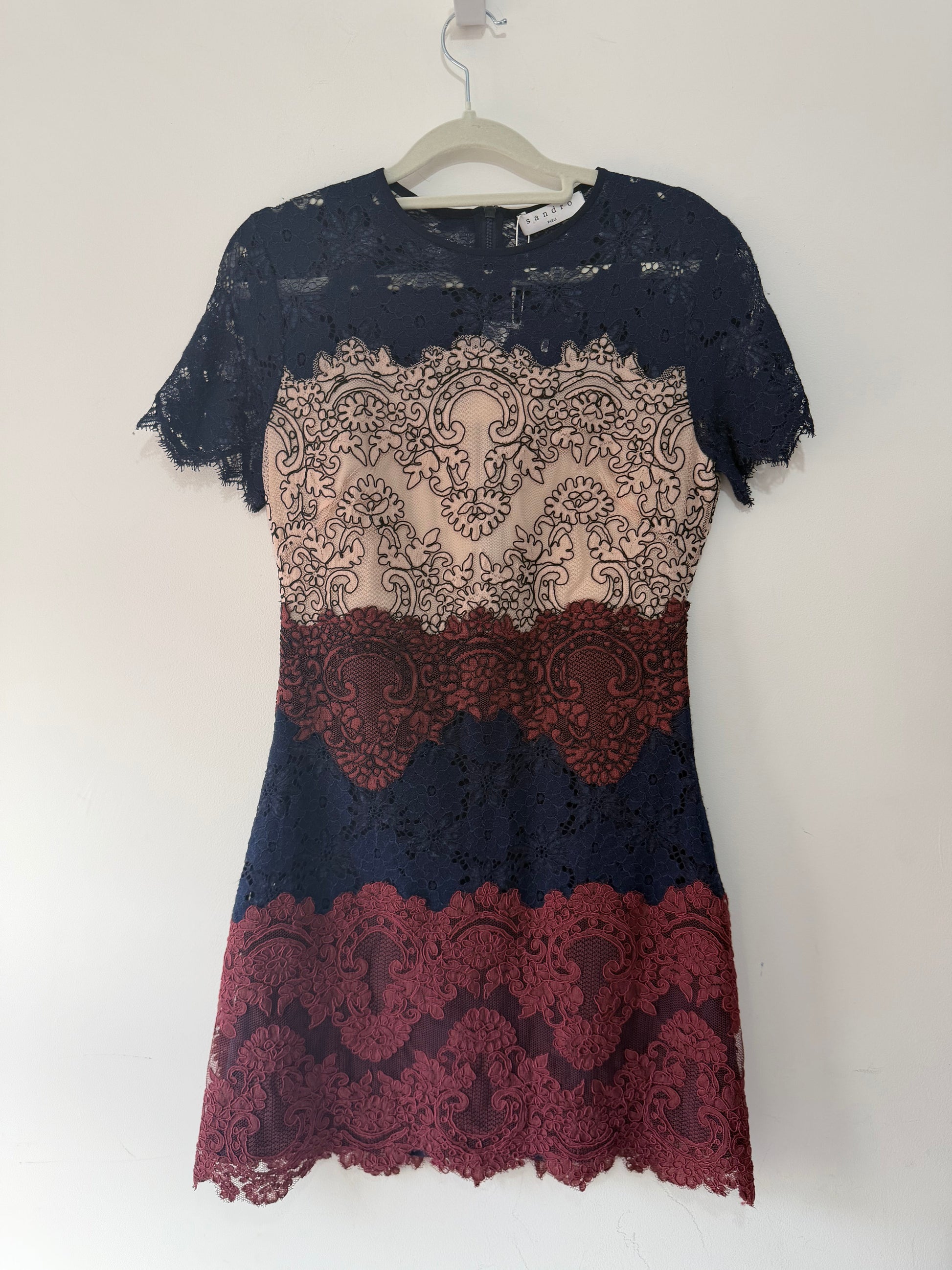 Preloved, Navy Sandro Dress, UK 8