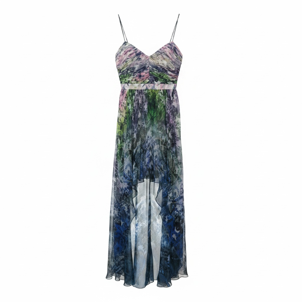 Preloved Green and purple Aidan Dress, Size 10