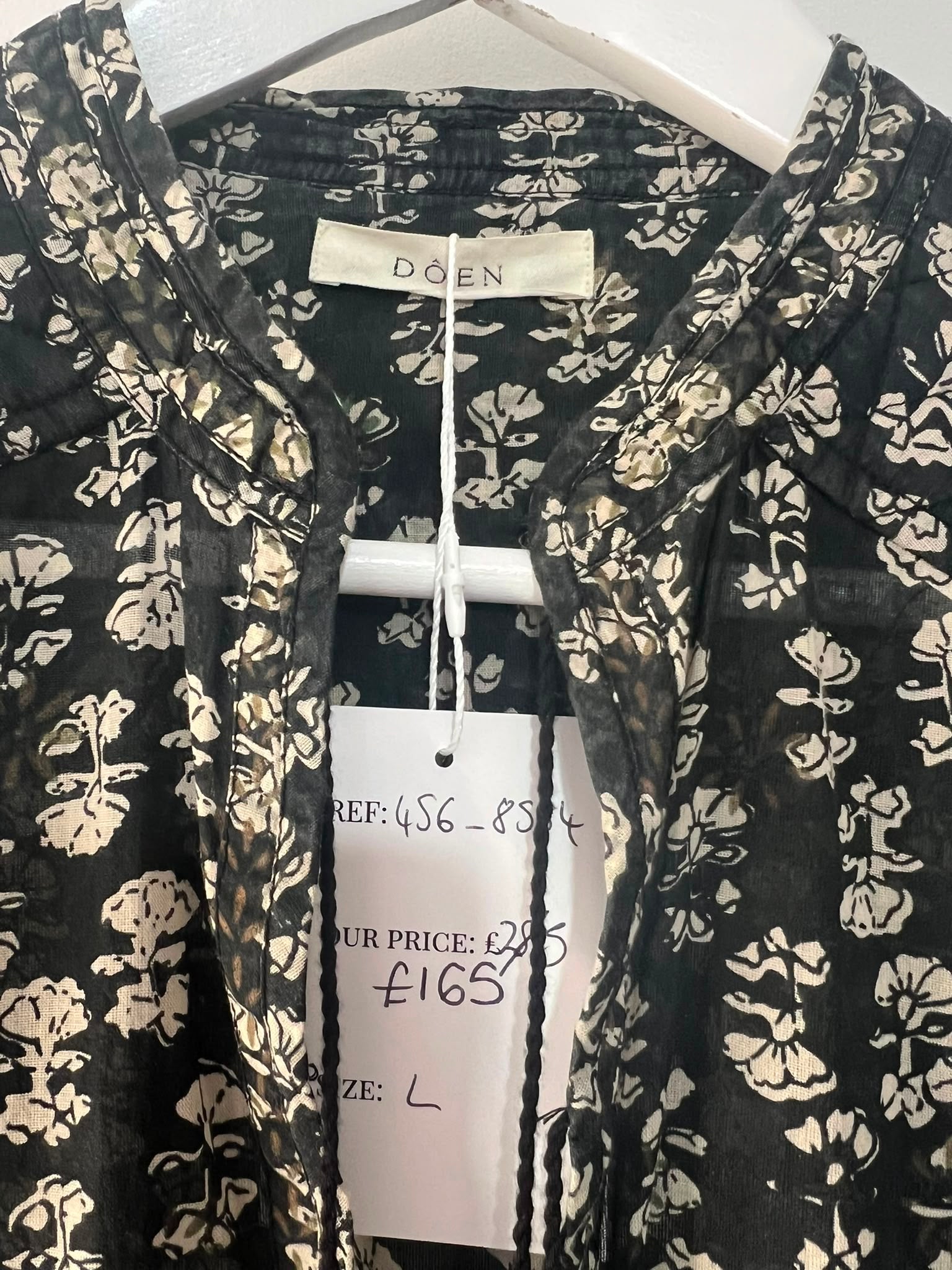 Pre owned black cream Doen Dress, Size L