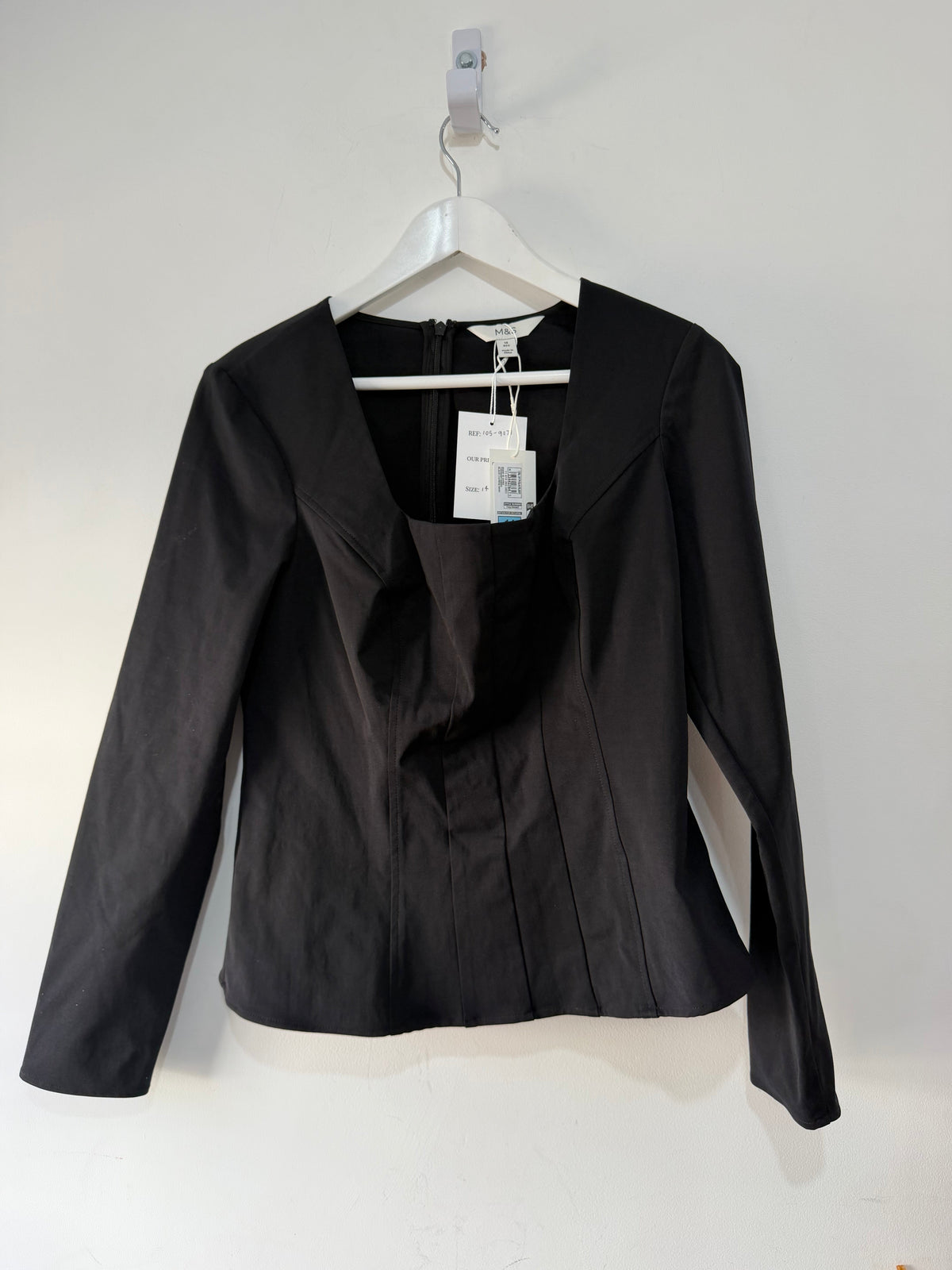 Preloved Black M&S Top, 14