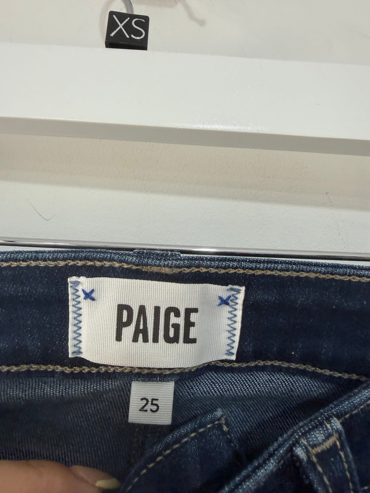 Preloved Blue Paige Straight Leg Jeans, Waist 25 (Size 8)