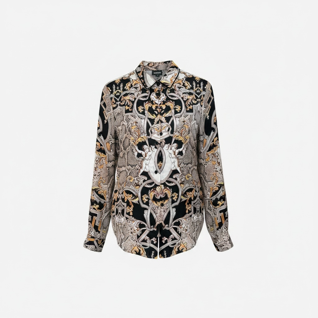 Preloved, Black/Gold Just Cavalli Shirt, UK 10