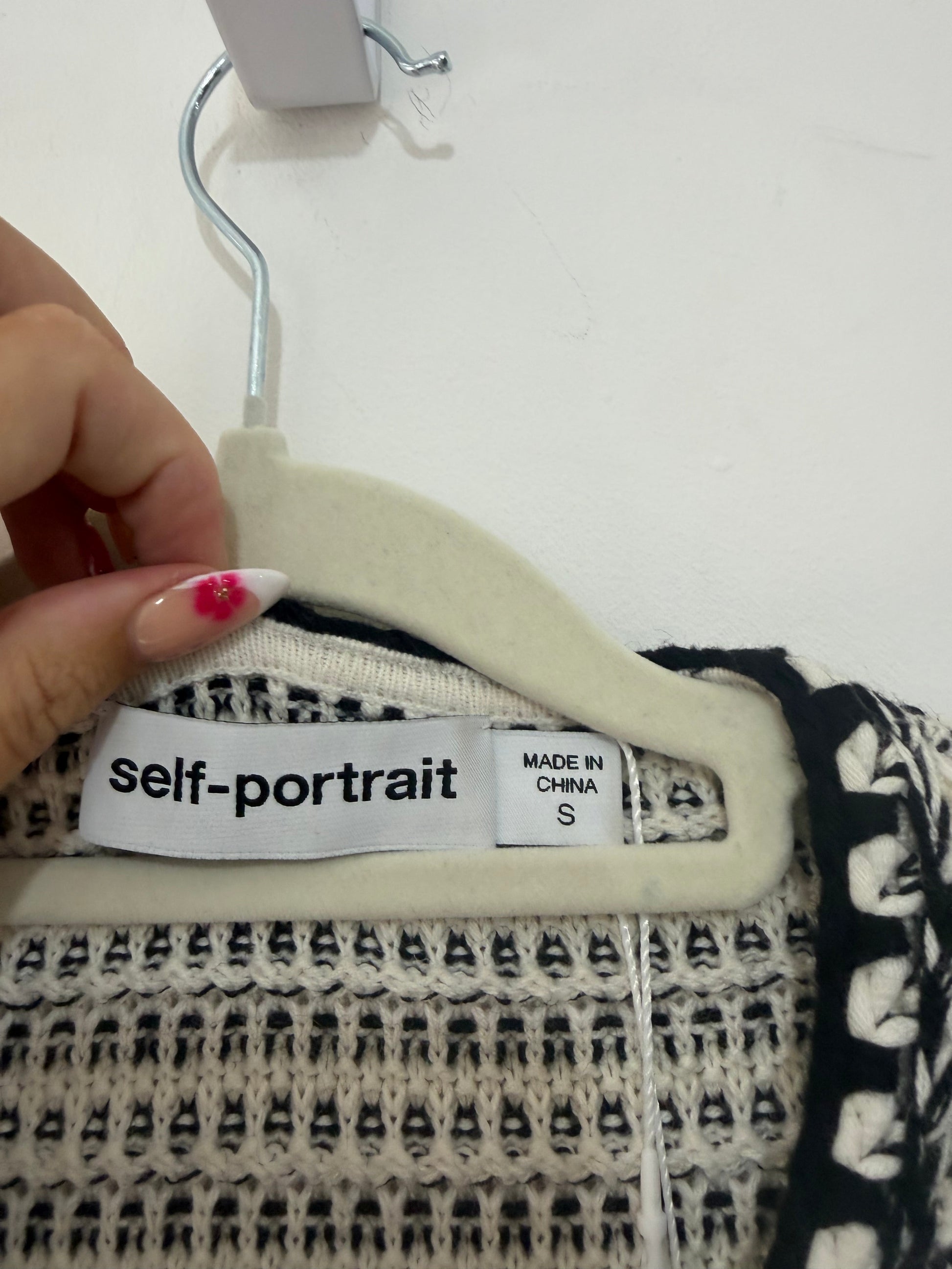 Preloved, White Self-Portrait Dress, UK 8