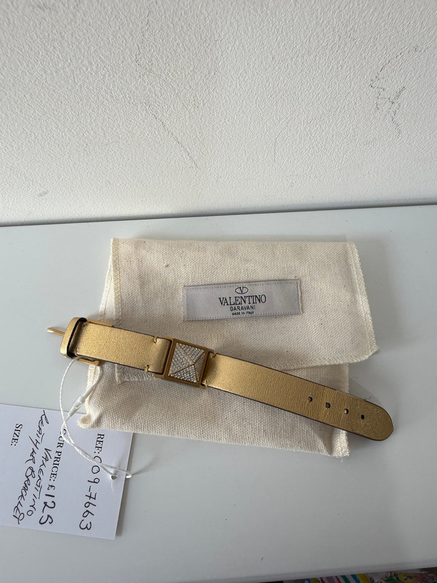 Preloved Gold & Crystals Valentino Bracelet