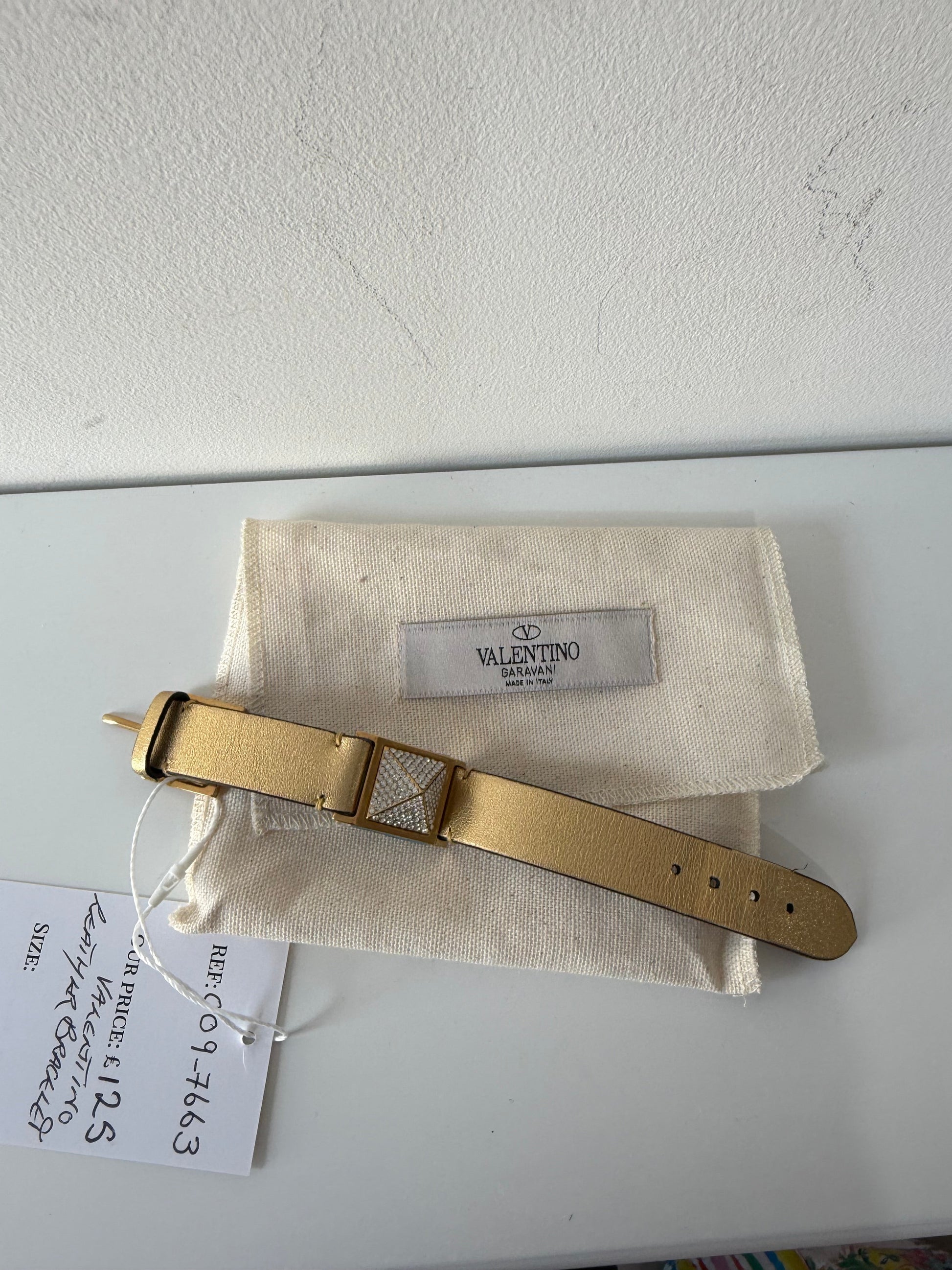 Preloved Gold & Crystals Valentino Bracelet