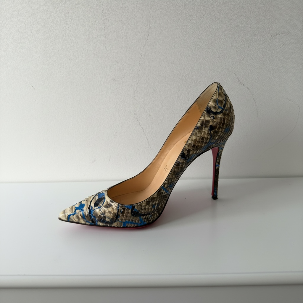 Preloved Python Christian Louboutin Heels So Kate, Size 35 (UK 2)