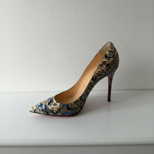 Preloved Python Christian Louboutin Heels So Kate, Size 35 (UK 2)