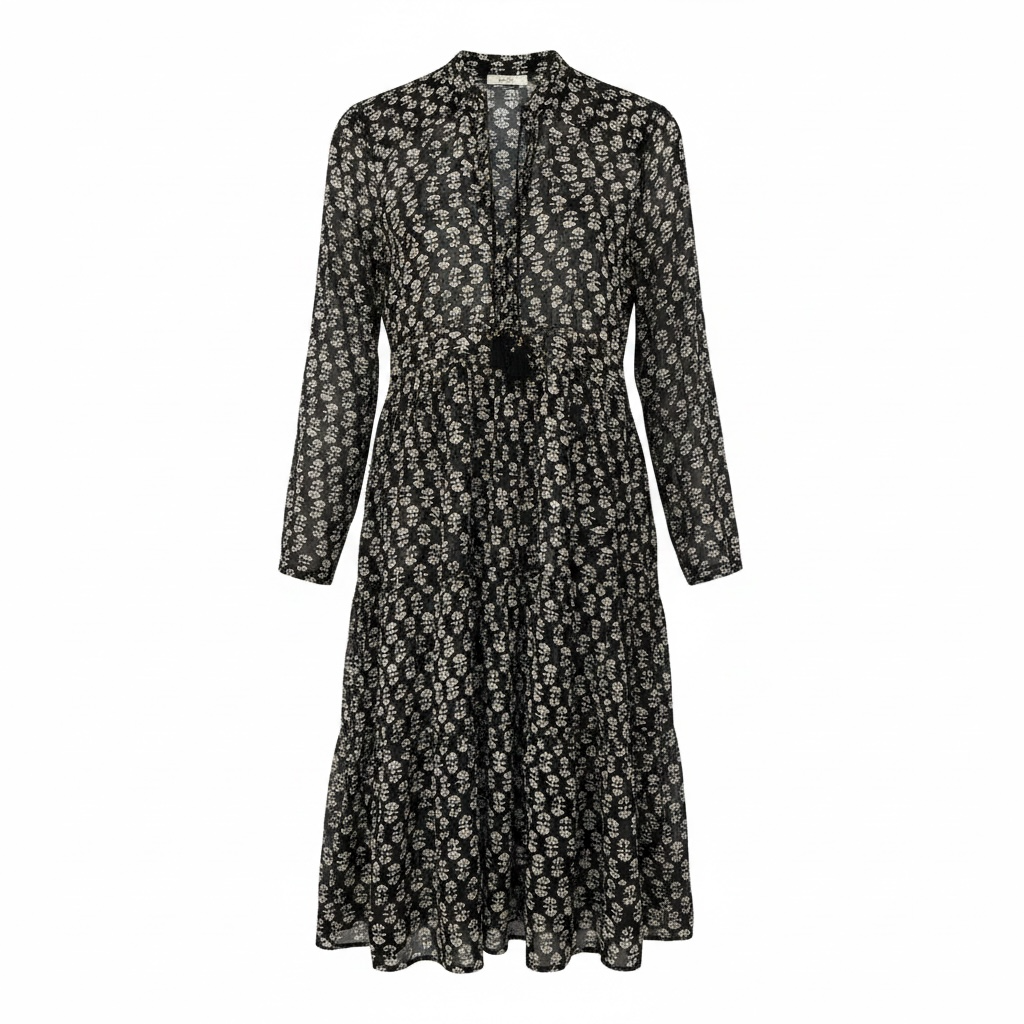 Pre owned black cream Doen Dress, Size L