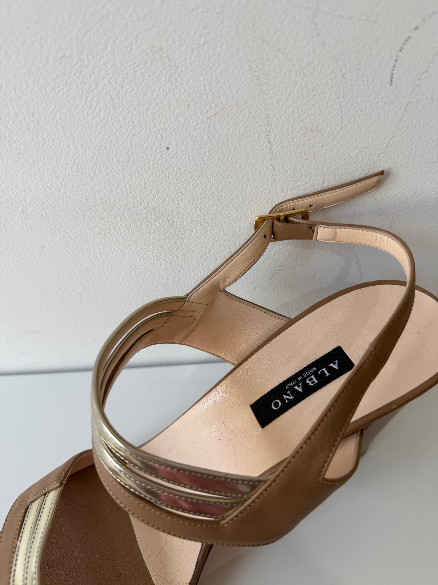Preloved, Beige  Albano Heels, Size 41 - UK 8