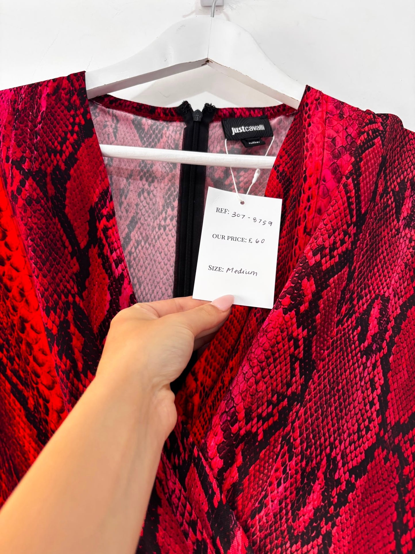 Preloved Red and Black Just Cavalli Dress, Medium