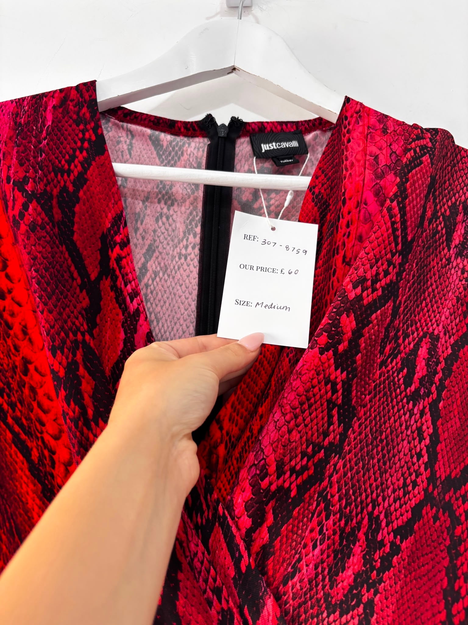 Preloved Red and Black Just Cavalli Dress, Medium