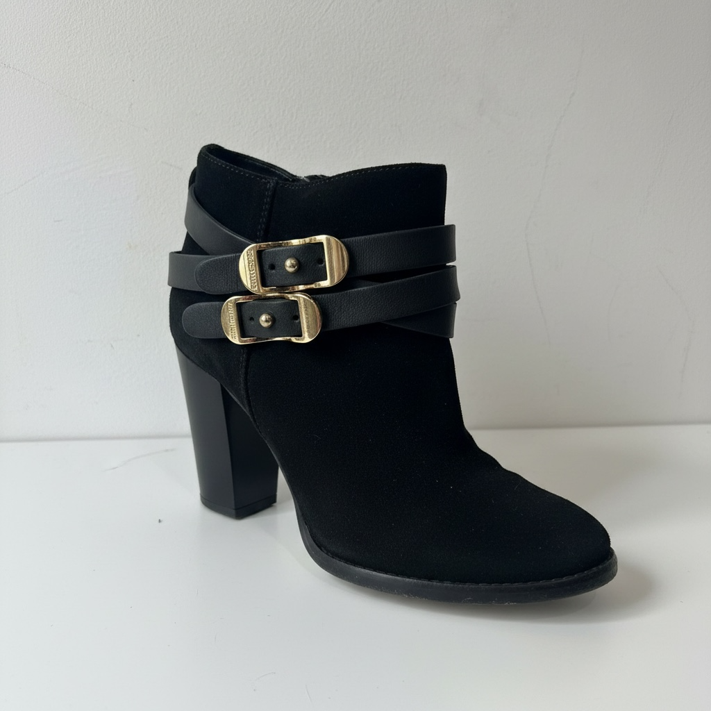 Preloved Black  Jimmy Choo Ankle Boots, Size 37 - UK 4