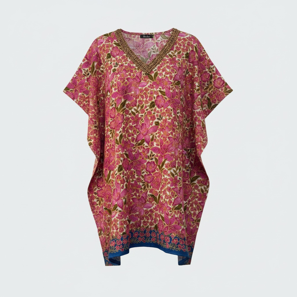 Preloved, Pink Hebz Beach Kaftan, One Size