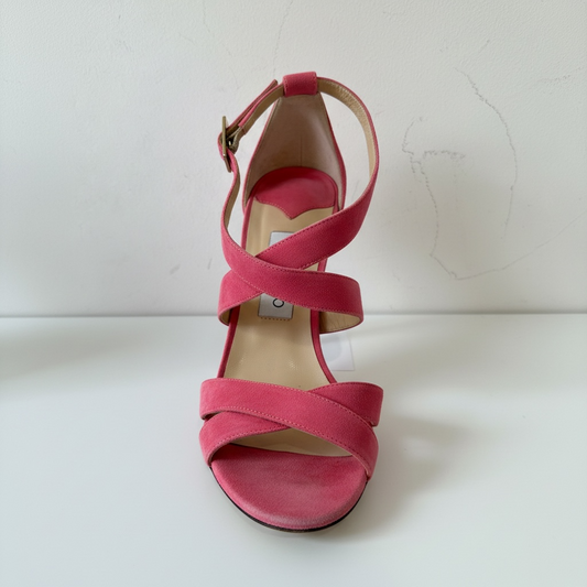 Preloved, Pink Suede Jimmy Choo Heels, Size 6