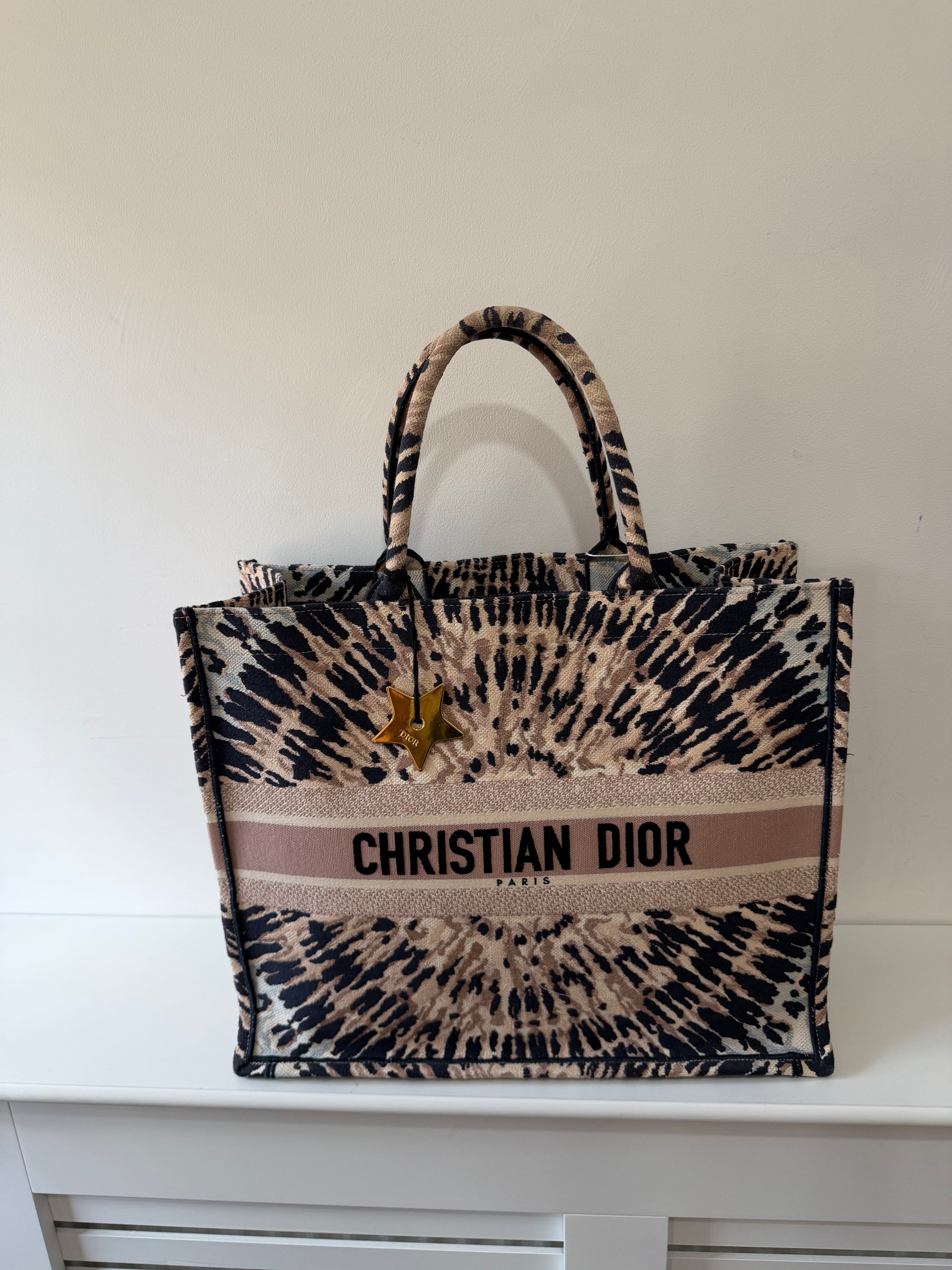 Preloved, Pink Christian Dior Book Tote Bag, Large