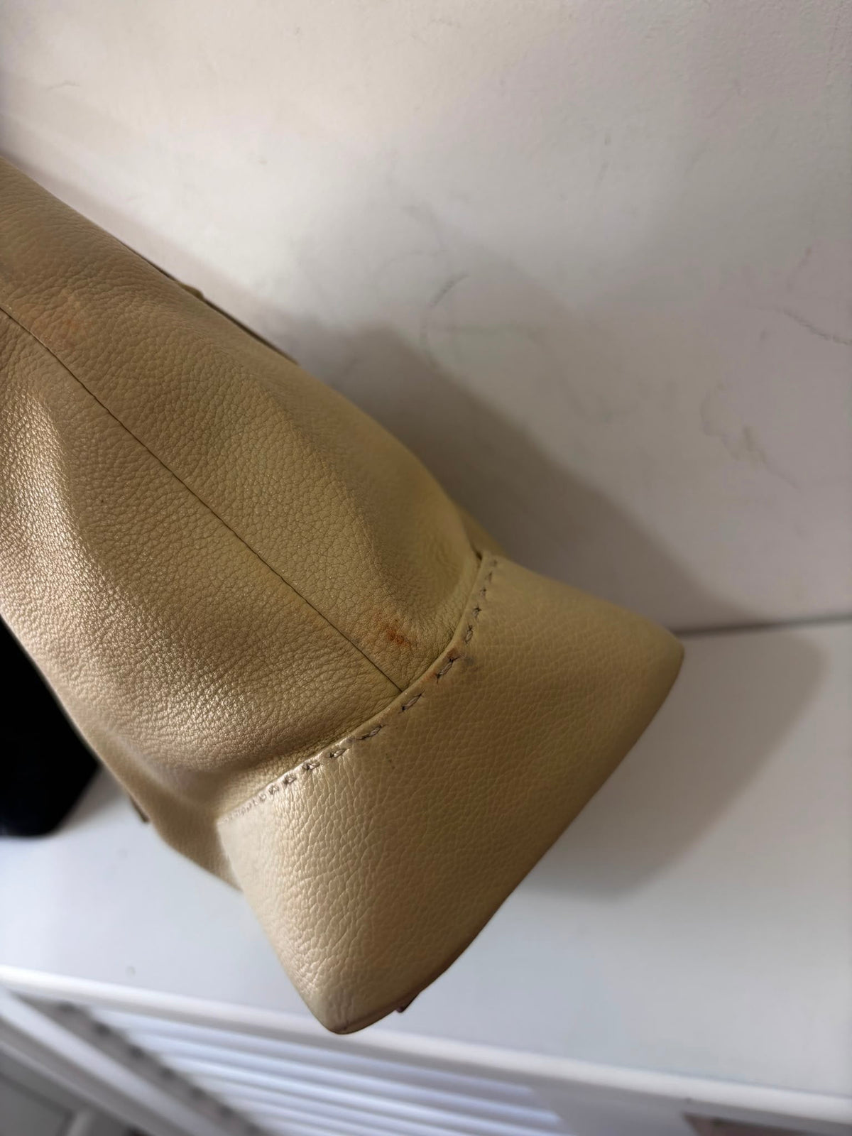 Preloved, Beige with Tiffany teal interior with Silver Hardware Loewe Handbag