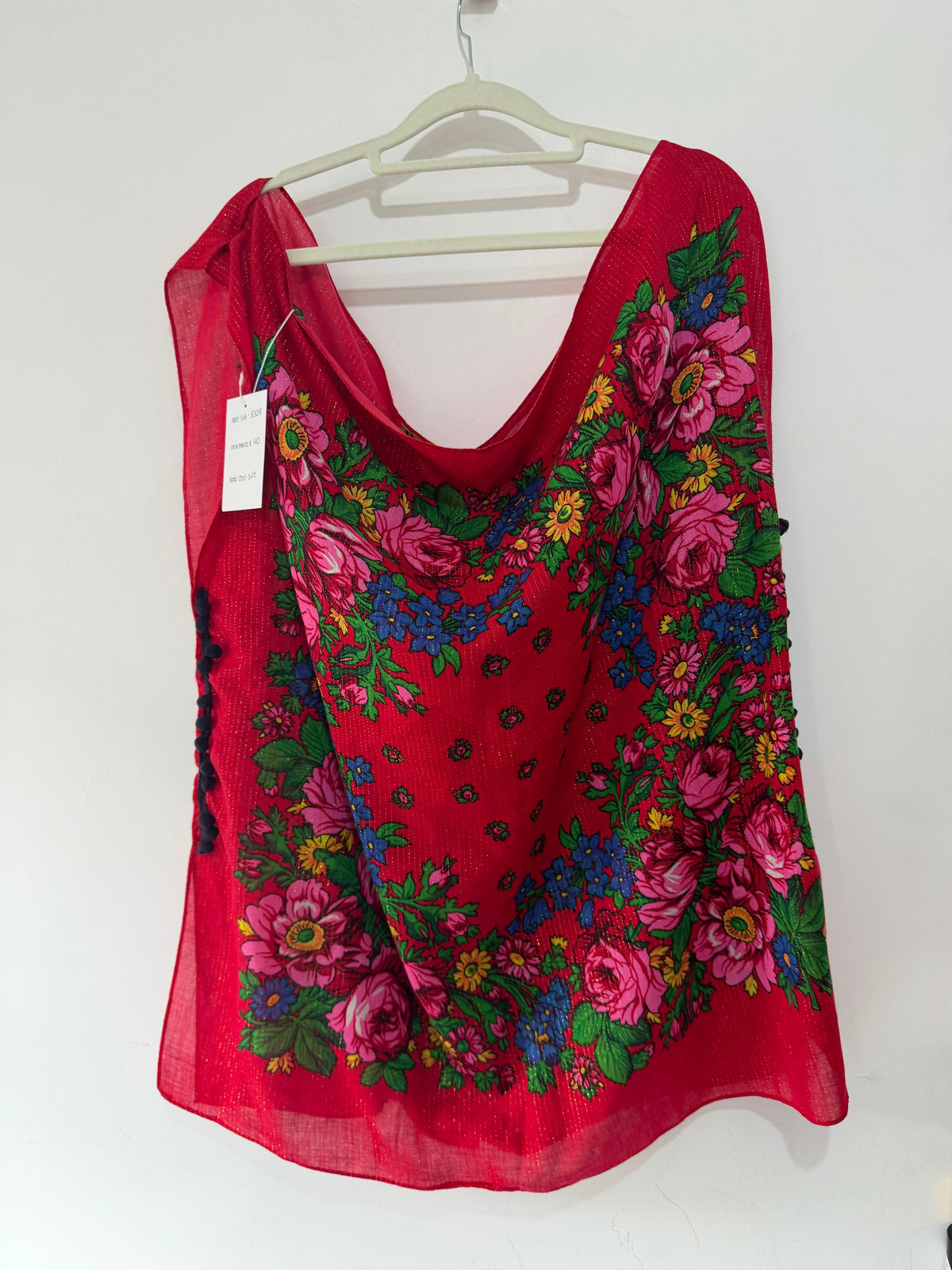 Preloved, Red  El Oujhorreyall Beach Kaftan, One Size
