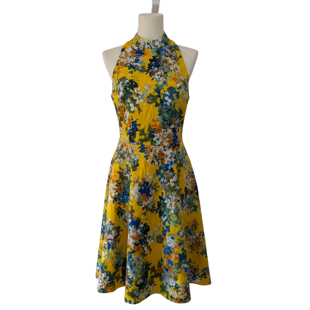 Preloved Yellow Karen Millen Dress, Size 10