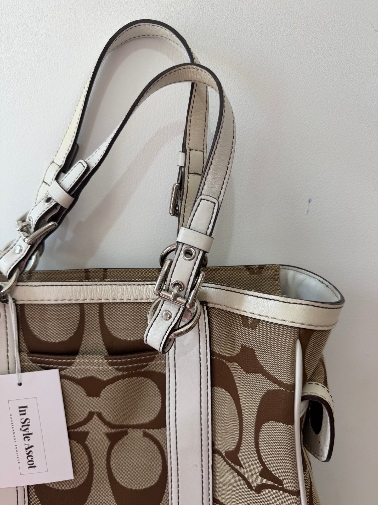 Preloved beige Coach bag
