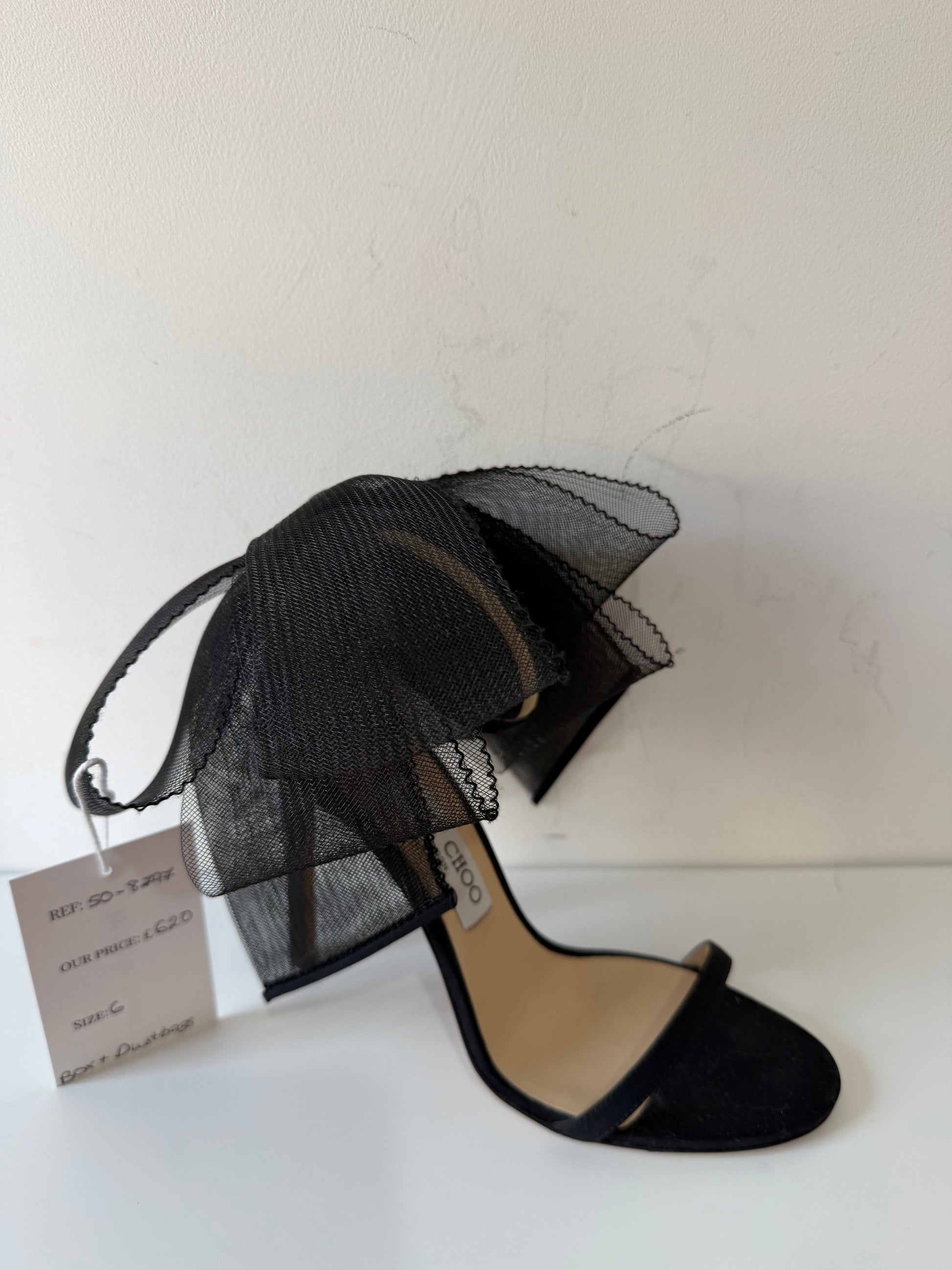 Preloved Black BOW LIMITED EDITION Jimmy Choo Heels, Size 6