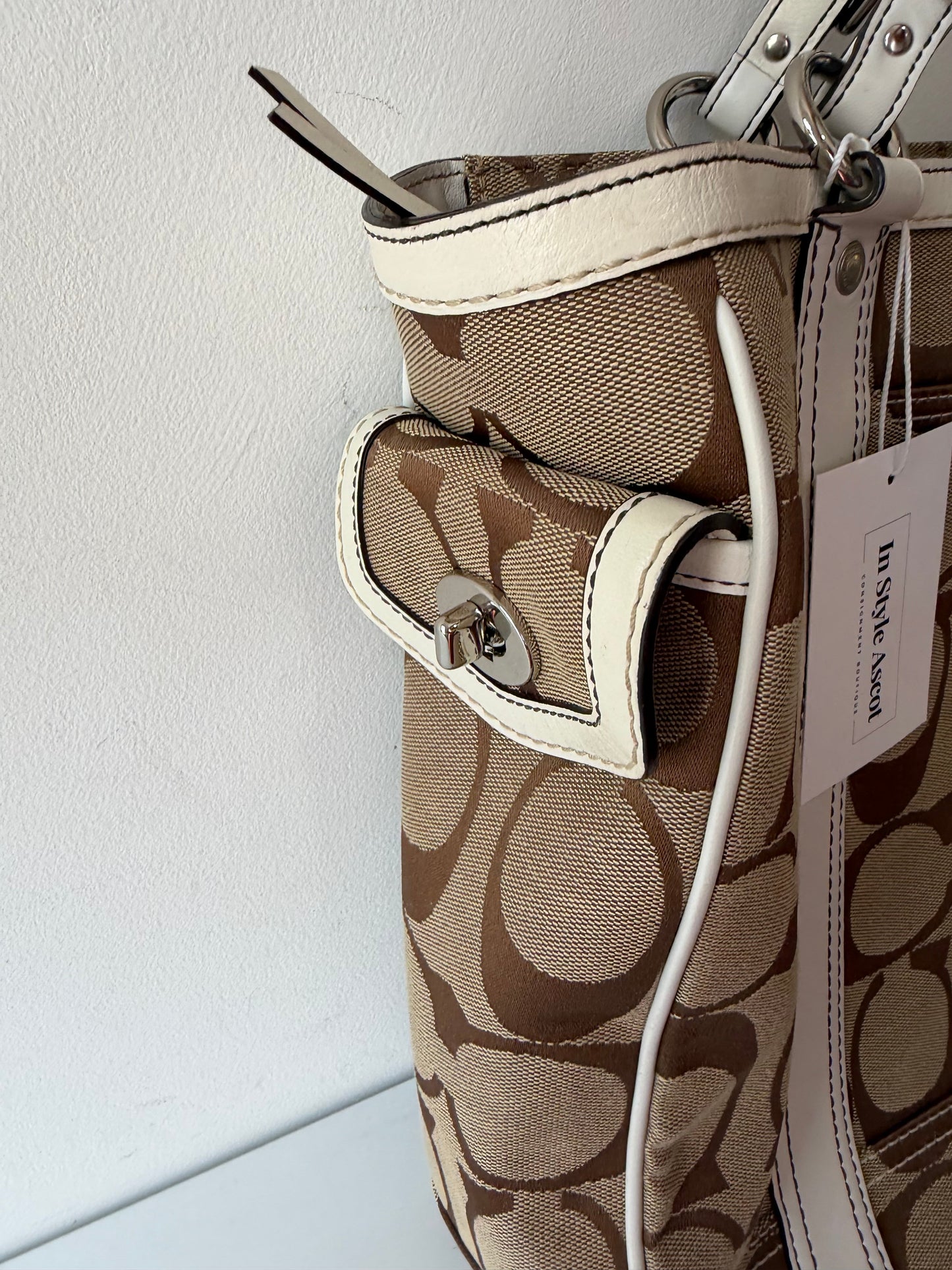 Preloved beige Coach bag