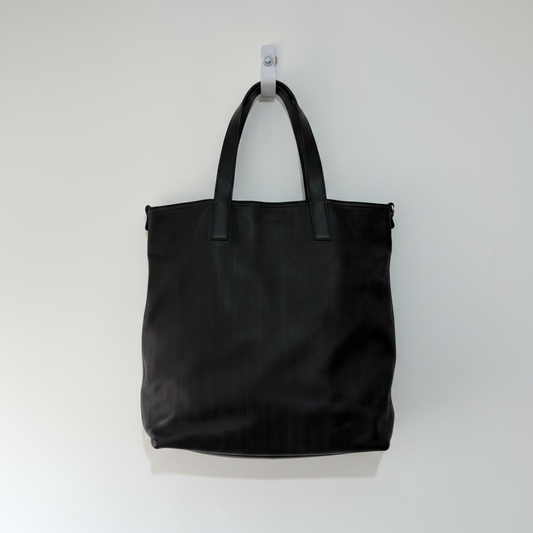 Preloved Black Coach Leather Tote Bag