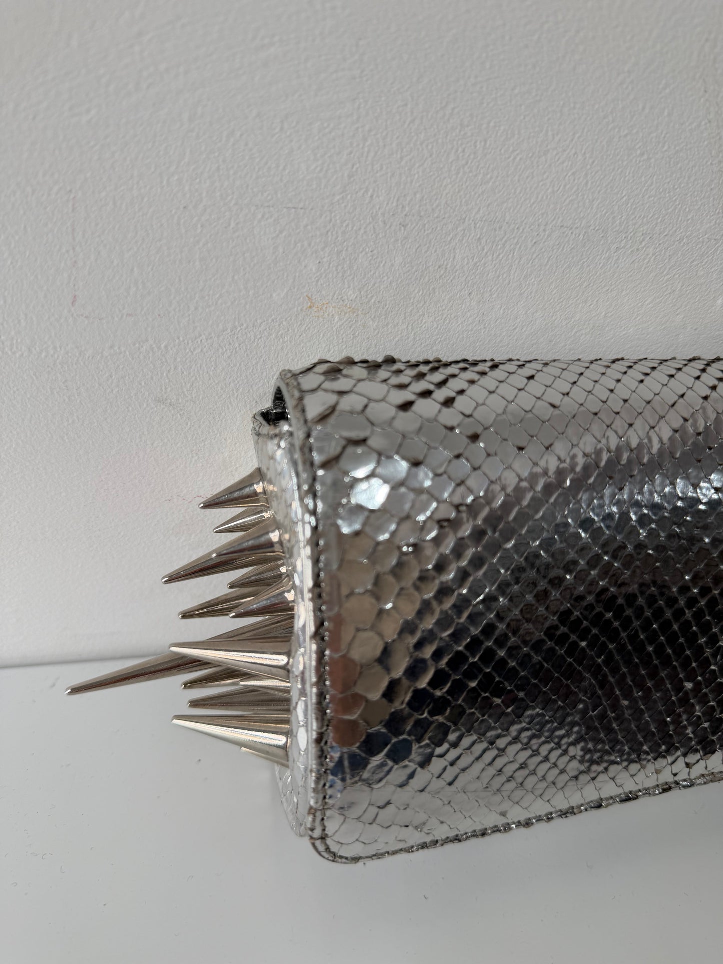 Preloved, Silver Christian Louboutin Clutch Bag