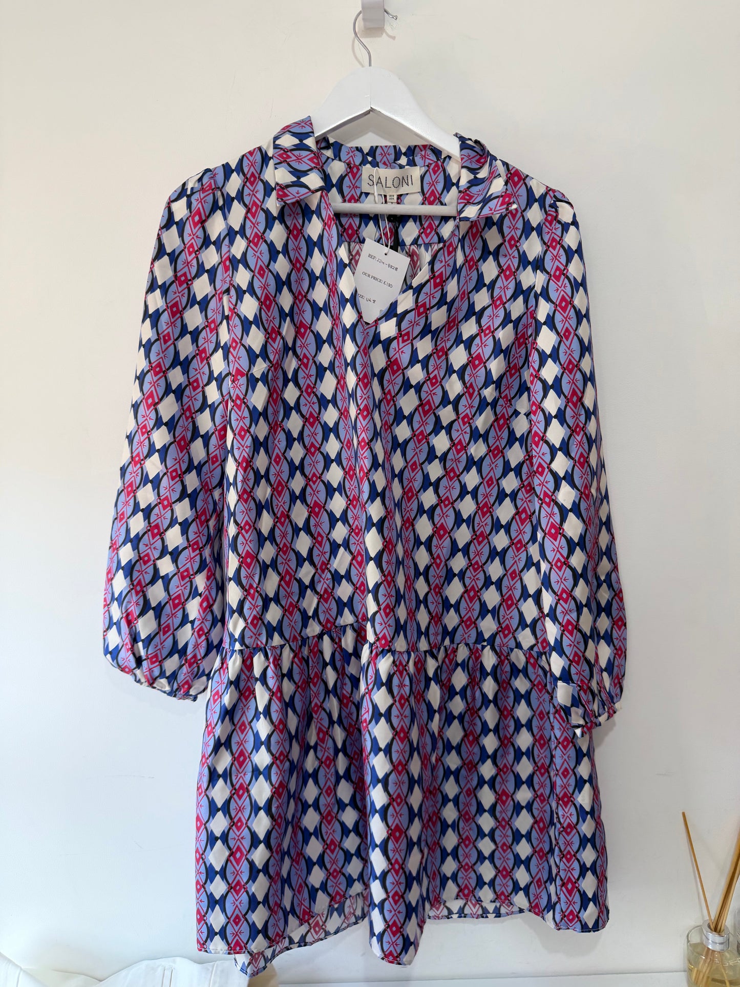 Preloved brand new Multicoloured Saloni Dress, Size 8