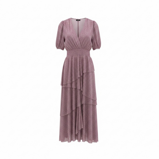 Preloved, Pink Maje Dress, UK 14 (12-14)