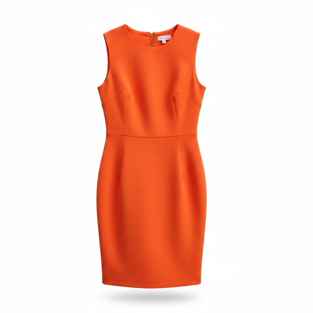 Preloved Orange Calvin Klein Dress, Size 8