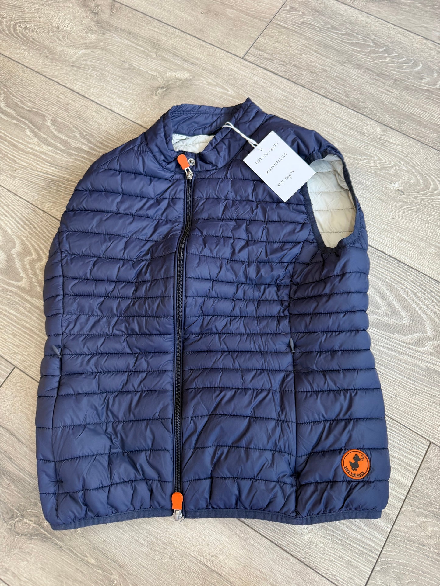 Preloved Navy Blue Save The Duck Gilet, Age 12